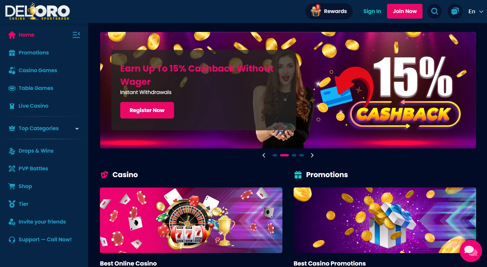Responsible gambling for Canadian players — DelOro Casino